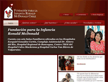 Tablet Screenshot of fundacionronald.cl